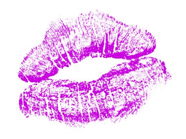 Day Valentine sexy lips stamp clipart