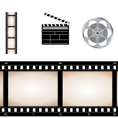 Movie video set clipart