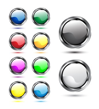 Shiny glossy web icons clipart