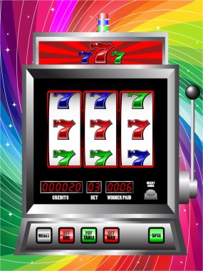 Lucky seven slot machine vector clipart