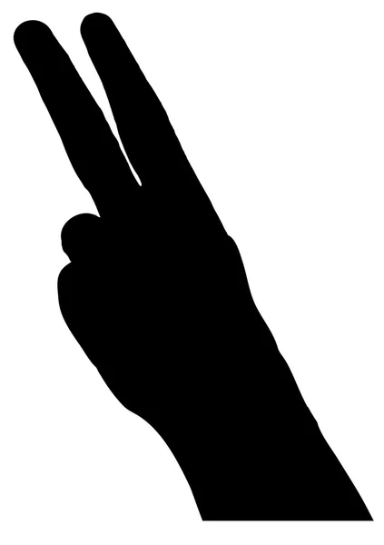 Alphabet des doigts lettre H — Image vectorielle