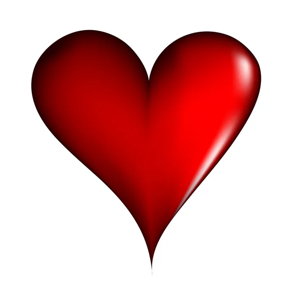 Rood hart — Stockvector