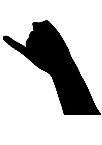 Літера палець J — стоковий вектор