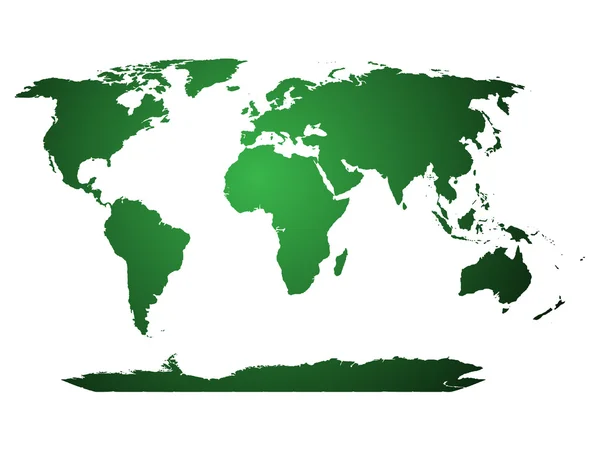 Mapa del mundo, globo ilustrado — Vector de stock