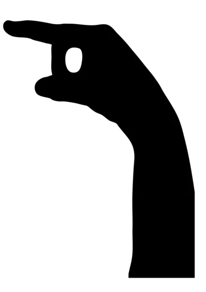 Finger alphabet letter P — Stock Vector