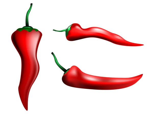 Röd chilipeppar — Stock vektor