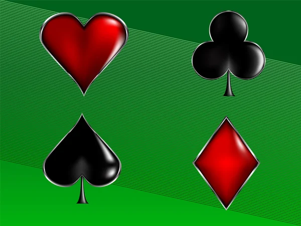 Pokerkartenzeichen — Stockvektor