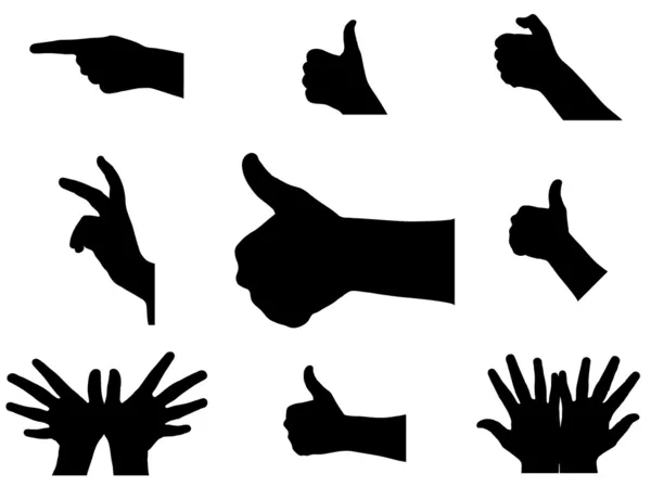 Signos de dedo — Archivo Imágenes Vectoriales