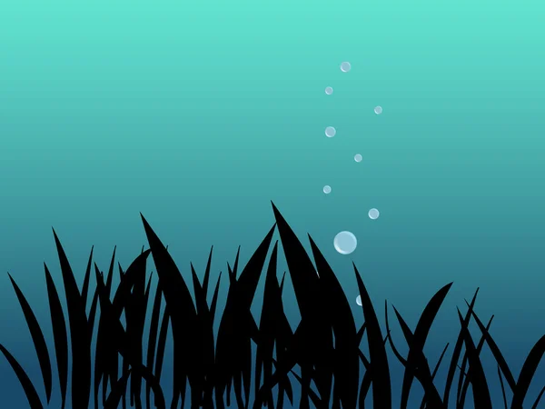 Illustration der Unterwasserszene — Stockvektor