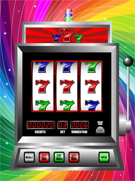 Glück sieben Spielautomaten Vektor — Stockvektor