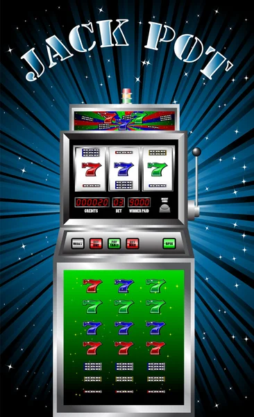 Вектор сімох ігрових автоматів — стоковий вектор