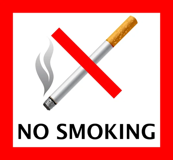 Ingen rökning tecken vektor illustrerad — Stock vektor