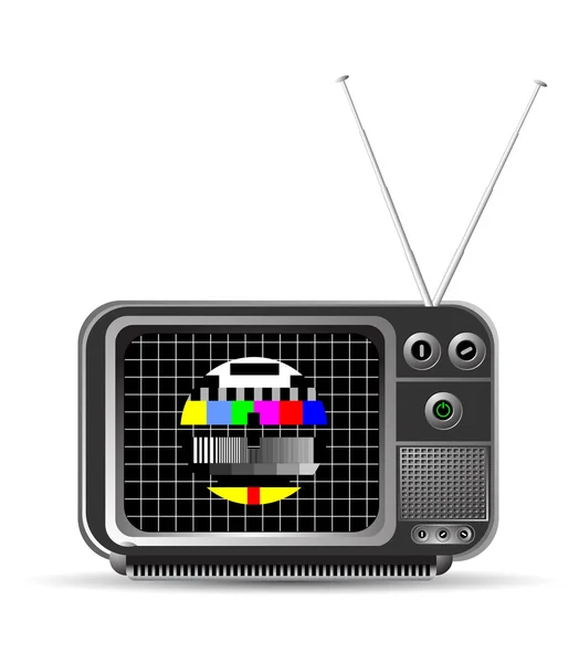 Alter Fernseher bebildert — Stockvektor