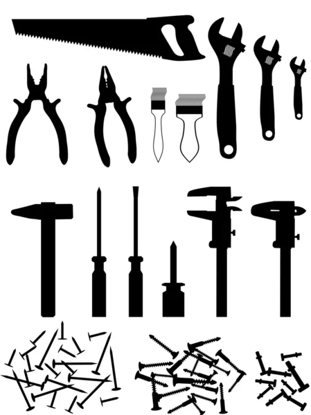 Різні ручні інструменти — стоковий вектор