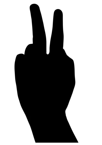手指字母表字母 v — 图库矢量图片