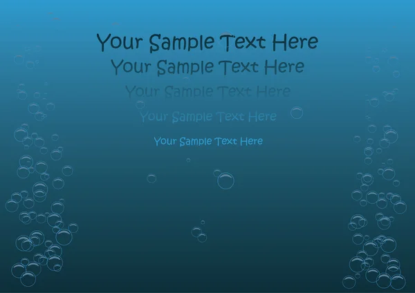 Scène sous-marine avec bulles — Image vectorielle