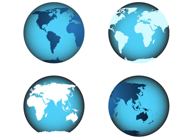 World map, globe illustrated — Stock Vector