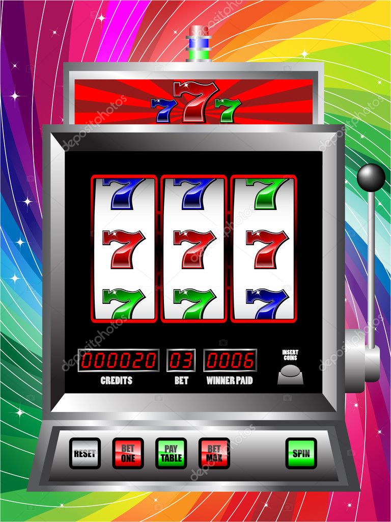 Lucky seven slot machine vector Stock Vector Image by ©biljuska1 #1802277