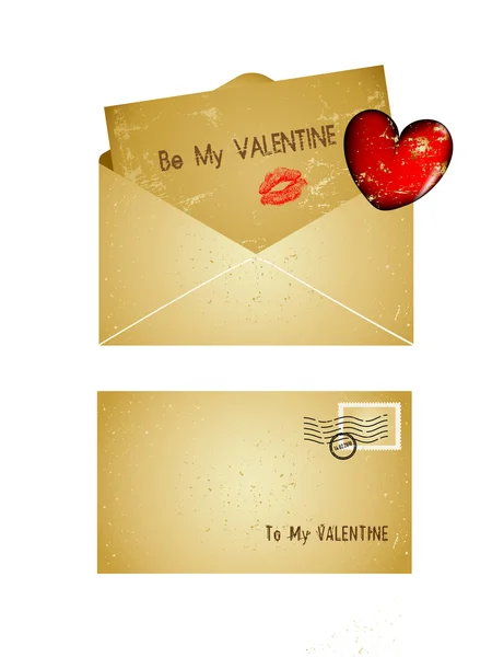 Den svatého Valentýna obálky dopis — Stockový vektor