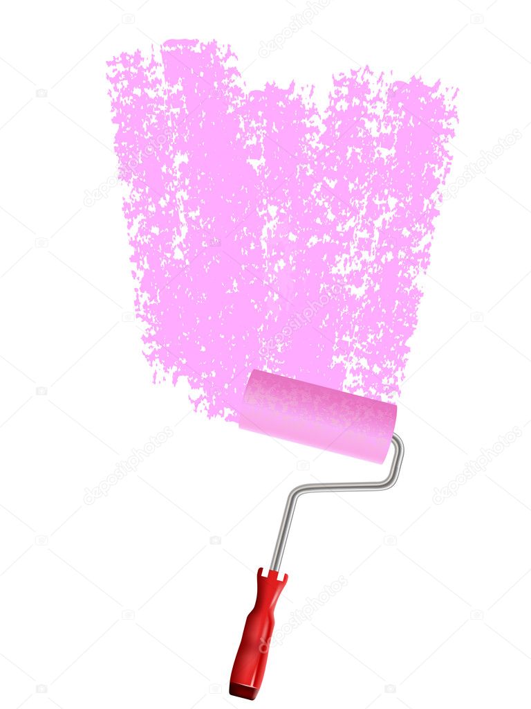 Vector illustration of paint roller