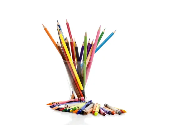 Crayones de madera y cera —  Fotos de Stock