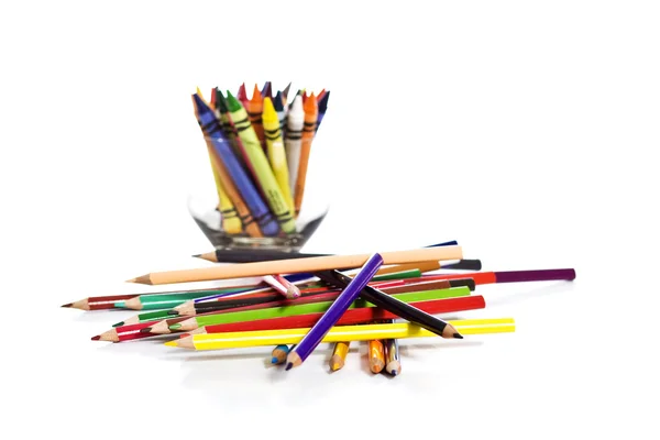 Mix crayons — Stock Photo, Image
