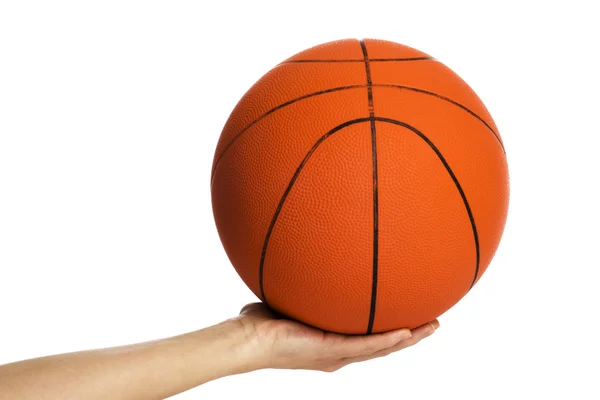 Basketball on the hand — Stock Photo, Image