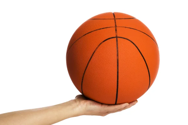 stock image Basketball on the hand