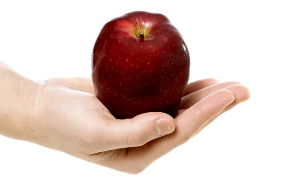 Manzana a mano —  Fotos de Stock