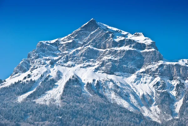 Snowbound mountain peak. — Stock Photo, Image