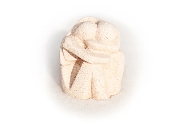 Estatuilla de piedra de 2 abrazos — Foto de Stock