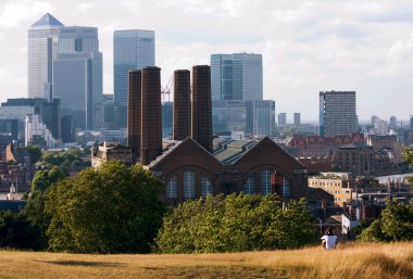 Skyscrapers of London busineness centre clipart