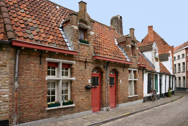 Tradiční domy v brugge, Belgie — Stock fotografie