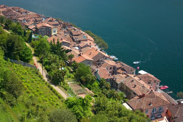 stock image Red tiled roofs in Ticino