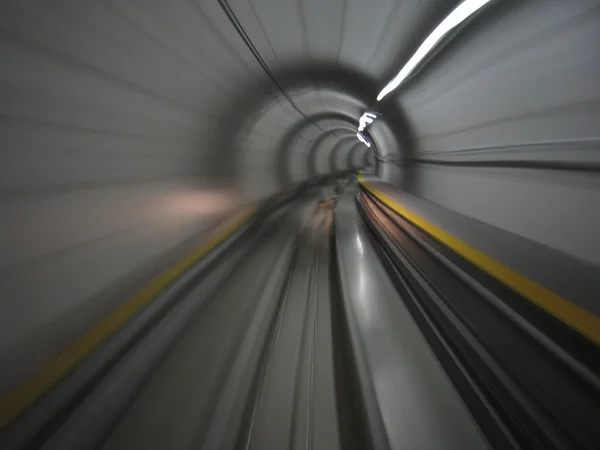 stock image Moving in metro tunnel