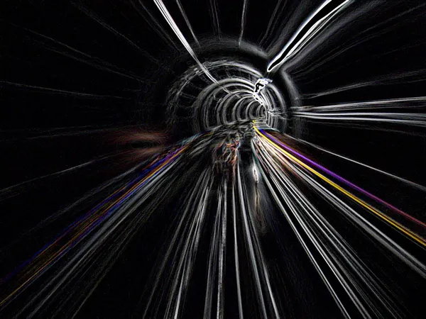 Muoversi nel tunnel della metropolitana — Foto Stock