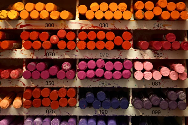 Collezione di pastelli colorati — Foto Stock