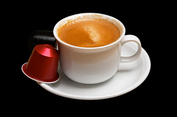 Šálek kávy kapsle — Stock fotografie