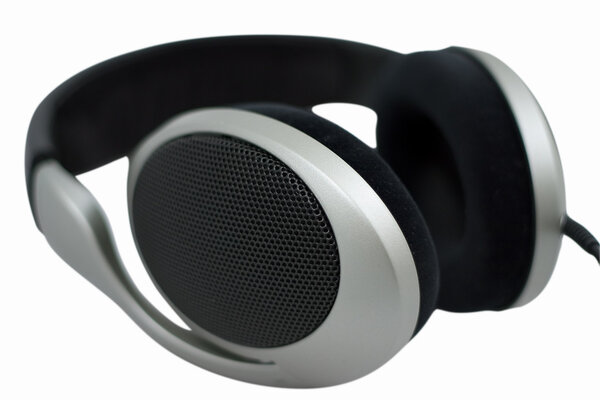 Hi-fi headphones isolated on white