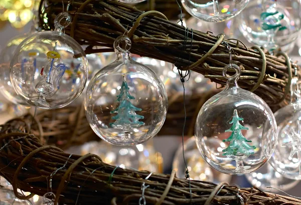 Bolas de vidro de Natal tradicionais — Fotografia de Stock