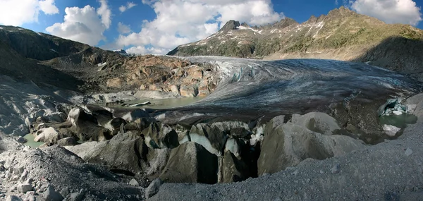 Rhone lodowiec panorama (Szwajcaria) — Zdjęcie stockowe