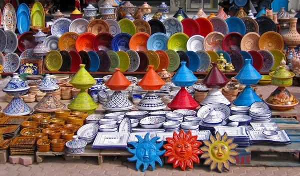 Traditional Tunisian pottery Royalty Free Stock Photos