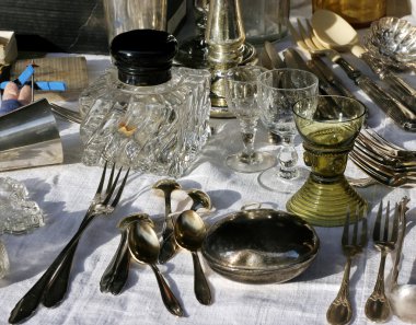 Antique tableware clipart