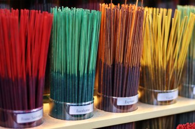 Oriental aromatic incense sticks clipart