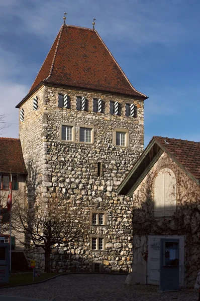 Věž v aarau, Švýcarsko — Stock fotografie