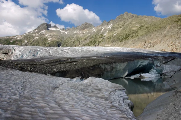 stock image At the foot of the Rhone glacier