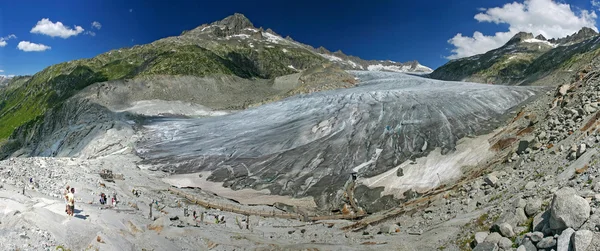 ローヌ氷河のパノラマ (スイス) — ストック写真