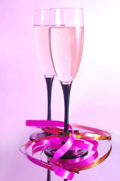 Two Glasses of Champagne — Stock Photo, Image