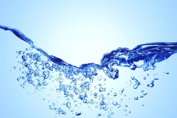 Duidelijke blauwe water golven — Stockfoto