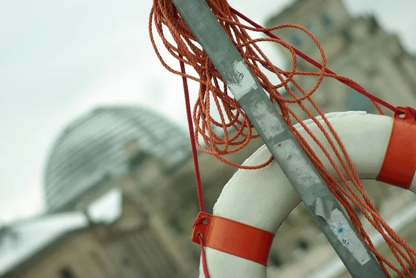 Political Lifebuoy for Reichstag — Stock Photo, Image